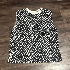 Zyia Zebra Print Sleeveless Top